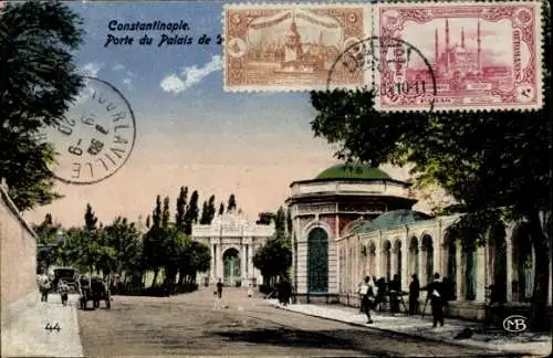 Ak Konstantinopel Istanbul Türkei, Tor des Dolma Baghtche Palastes