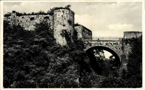 Ak Bouillon Wallonien Luxemburg, Schlossburg, Brücke