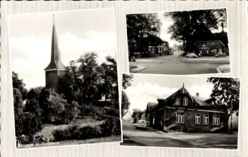 Ak Brügge in Holstein, Teilansichten, Kirche