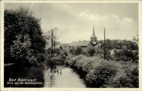 Ak Bad Bramstedt in Holstein, Blick von der Mühlenbrücke