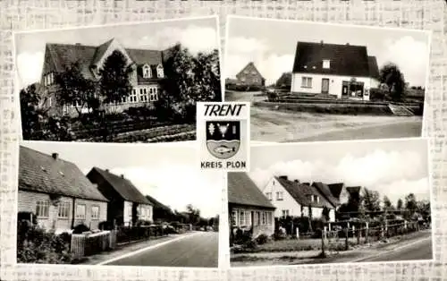 Ak Trent Lehmkuhlen in Holstein, Teilansichten, Wappen