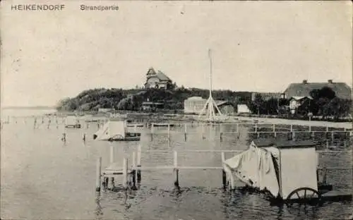 Ak Heikendorf Schleswig Holstein, Strand, Stege