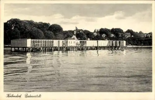 Ak Heikendorf an der Kieler Förde, Badeanstalt