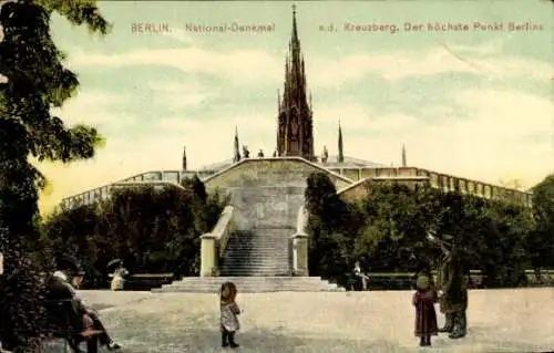 Ak Berlin Kreuzberg, Nationaldenkmal auf dem Kreuzberg