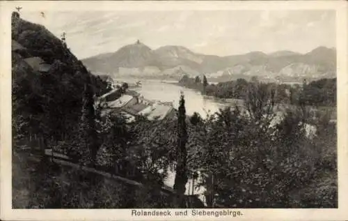 Ak Rolandseck Remagen am Rhein, Panorama, Siebengebirge