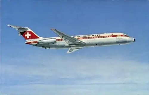 Ak Schweizer Passagierflugzeug der Swissair, McDonnell Douglas DC-9-32, HB-IFH