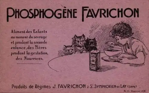 Ak St. Symphorien de Lay Loire, J. Favrichon, Phosphogene, Reklame