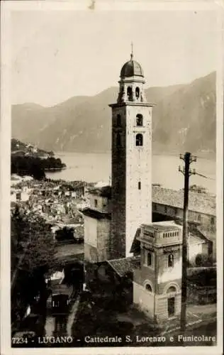 Ak Lugano Kanton Tessin Schweiz, San Lorenzo Kathedrale