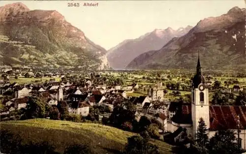 Ak Altdorf Kt Uri, Panorama