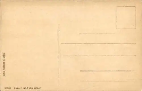 Landkarten Ak Kanton Luzern, Ort mit Alpen