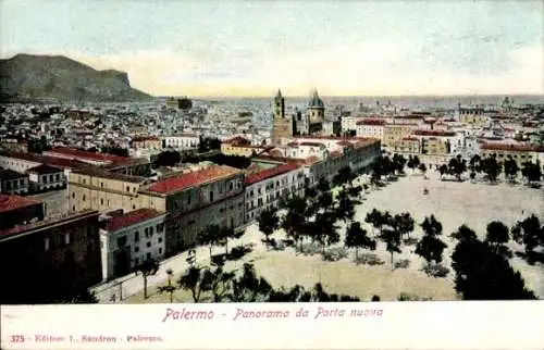 Ak Palermo Sizilien Sicilia Italien, Panorama da Porta nuova