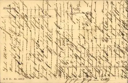 Künstler Ak Pommerhanz, K., Am Beobachtungsposten, dicker Soldat auf einem Ast, Fernrohr, I. WK