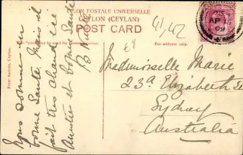 Ak Sri Lanka, Friseur, Asiatische Volkstypen