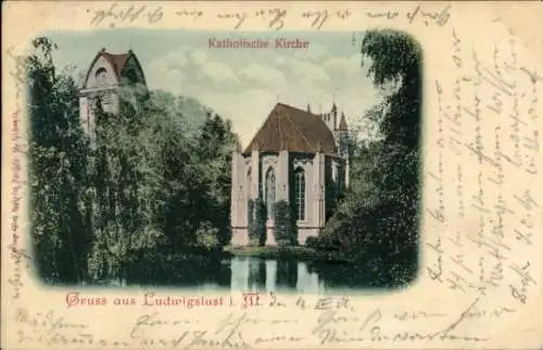 Ak Ludwigslust in Mecklenburg, Katholische Kirche