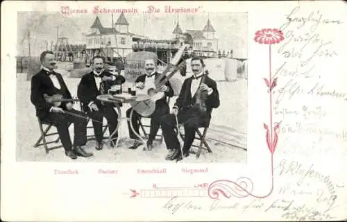 Ak Wien, Wiener Schrammeln "Die Urwiener", Tauschek, Steiner, Smeschkall, Siegmund