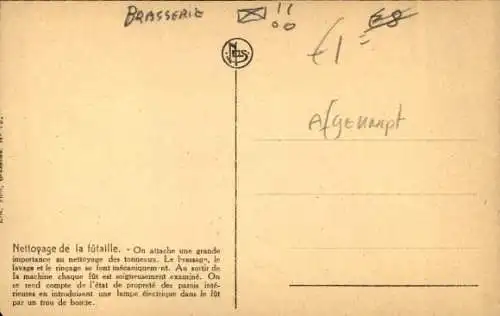 Ak Brewery, Reinigung des Fasses