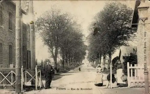 Ak Furnes Furnes Westflandern, Rue de Rosendael