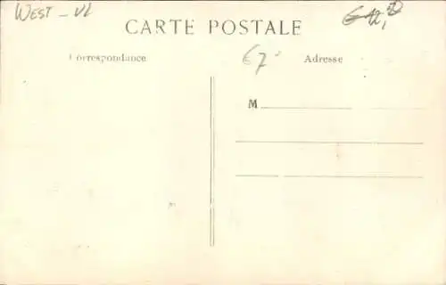 Ak Westvleteren Vleteren Westflandern Belgien, Route de Poperinghe, Kirche