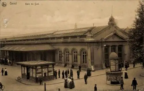 Ak Gand Gent Ostflandern, Bahnhof