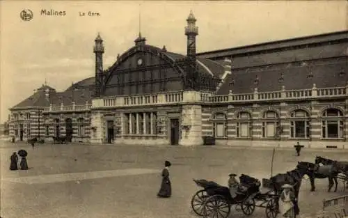 Ak Mechelen Mecheln Malines Flandern Antwerpen, Bahnhof