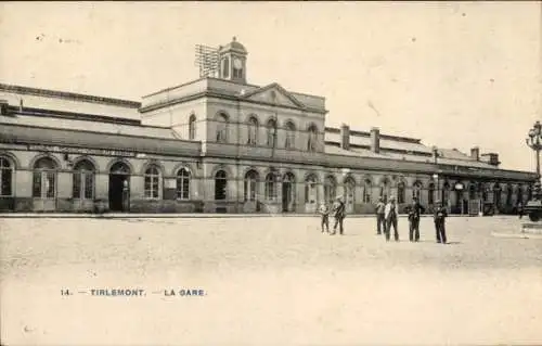 Ak Tirlemont Flämisch Brabant Flandern, Bahnhof