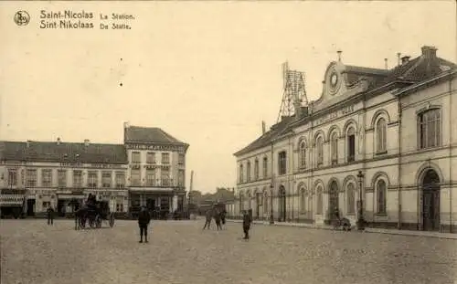 Ak Saint Nicolas Wallonien Lüttich, Bahnhof