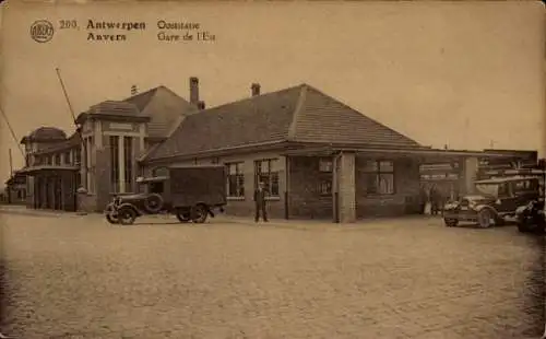 Ak Anvers Antwerpen Flandern, Bahnhof