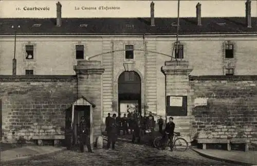 Ak Courbevoie Hauts de Seine, Infanteriekaserne