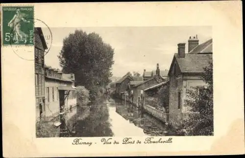 Passepartout Ak Bernay Eure, Vue du Mont de la Boucheville