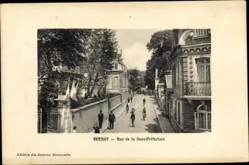 Passepartout Ak Bernay Eure, Rue de la Sous-Préfecture