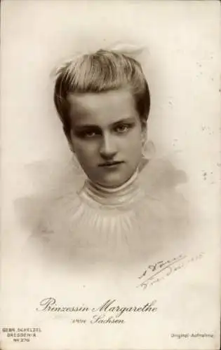 Ak Prinzessin Margarethe von Sachsen, Portrait