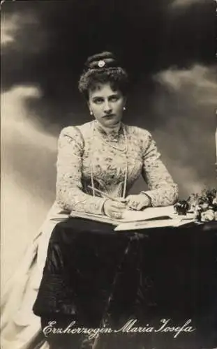 Ak Erzherzogin Maria Josefa, Portrait