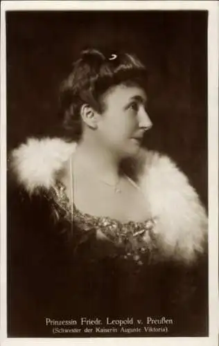 Ak Luise Sophie, Prinzessin Friedrich Leopold von Preußen, Portrait, Profilansicht