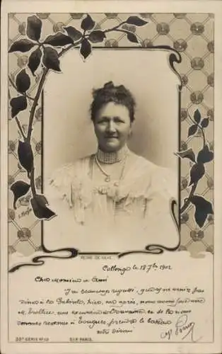 Ak Königin Carola von Sachsen, Portrait