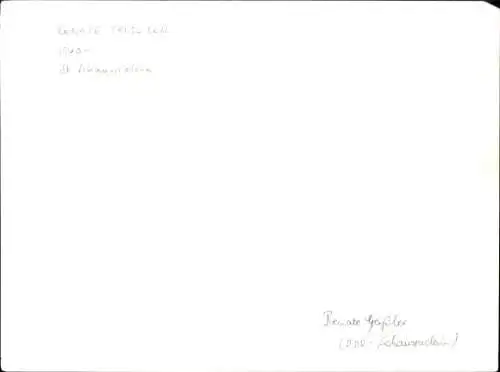 Ak Schauspielerin Renate Geißler, Autogramm