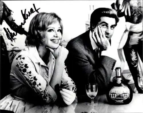 Ak Schauspielerin Hildegard Knef, Schauspieler David Cameron, Autogramm