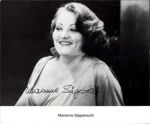 Ak Schauspielerin Marianne Sägebrecht, Autogramm