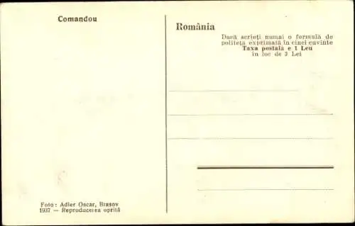 Ak Rumänien, Bahn, Bahnschienen, Comandou