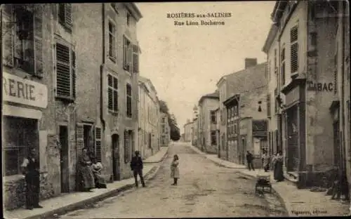 Ak Rosières aux Salines Lothringen Meurthe et Moselle, Rue Léon Bocheron, Tabakladen