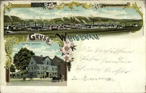 Litho Weidenau Siegen in Westfalen, Gasthof Gellbach