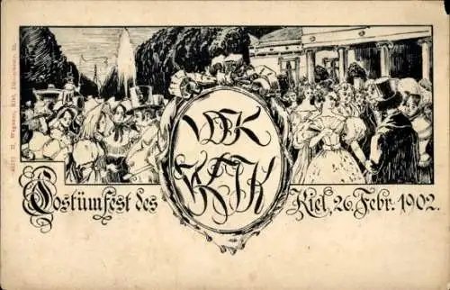 Ak Kiel, Kostümfest, Februar 1902