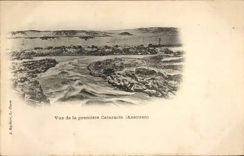 Ak Assuan Assuan Ägypten, Blick auf den ersten Katarakt