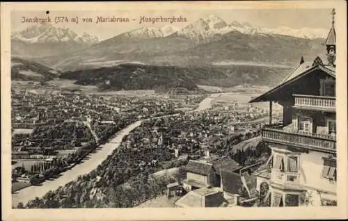 Ak Innsbruck in Tirol, Hungerburgbahn, Panorama