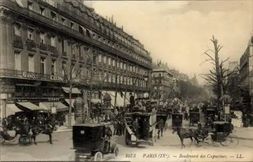 Ak Paris IX, Boulevard des Capucines