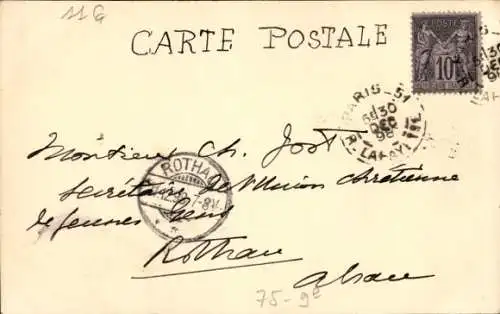 Ak Paris IX, Christlicher Jugendverband, Vestibül