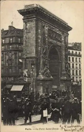 Ak Paris VIIIe Élysée, Porte Saint Denis