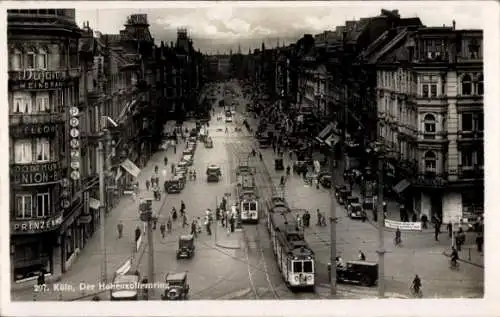 Ak Köln am Rhein, Hohenzollernring, Straßenbahn