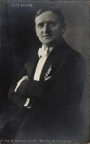 Ak Opernsänger Fritz Werner, Portrait