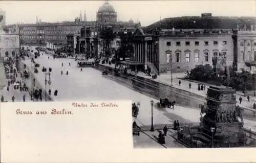Ak Berlin Mitte, Unter den Linden, Denkmal