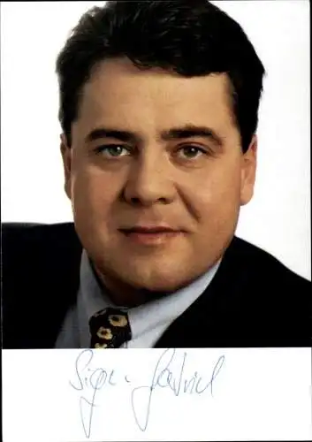 Foto Sigmar Gabriel, Niedersächsischer Ministerpräsident, Autogramm